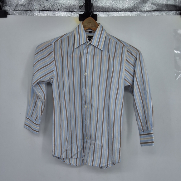 Ike Behar Other - Ike Behar Sz 8 Blue and White Casual Button Down Shirt